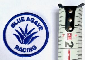 Blue Agave Racing patch size reference